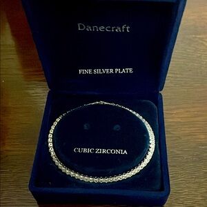 Danecraft Fine Silver Plate Cubic Zirconia Bracelet